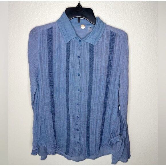 NWOT Free People Mila Top - Blue - Size XS - Picture 4 of 8